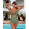 imageBlooming Jelly Womens One Piece Swimsuits O Ring Cheeky Bathing Suit Sexy Cut Out Swim Suit High Cut Cute Swimwear 2025Army Green
