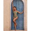 imageBlooming Jelly Womens One Piece Swimsuits O Ring Cheeky Bathing Suit Sexy Cut Out Swim Suit High Cut Cute Swimwear 2025Army Green