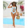imageBlooming Jelly Womens One Piece Swimsuits O Ring Cheeky Bathing Suit Sexy Cut Out Swim Suit High Cut Cute Swimwear 2025Blue