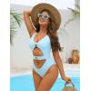 imageBlooming Jelly Womens One Piece Swimsuits O Ring Cheeky Bathing Suit Sexy Cut Out Swim Suit High Cut Cute Swimwear 2025Blue