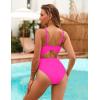 imageBlooming Jelly Womens One Piece Swimsuits O Ring Cheeky Bathing Suit Sexy Cut Out Swim Suit High Cut Cute Swimwear 2025Hot Pink