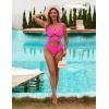 imageBlooming Jelly Womens One Piece Swimsuits O Ring Cheeky Bathing Suit Sexy Cut Out Swim Suit High Cut Cute Swimwear 2025Hot Pink