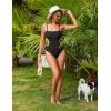 imageBlooming Jelly Womens Sexy One Piece Swimsuit Cut Out Backless Monokini Swimsuits Scoop Neck Cheeky Bathing SuitBlack