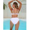 imageBlooming Jelly Womens Sexy One Piece Swimsuit Cut Out Backless Monokini Swimsuits Scoop Neck Cheeky Bathing SuitWhite