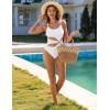 imageBlooming Jelly Womens Sexy One Piece Swimsuit Cut Out Monokini Swimsuits Slimming Bathing Suit Cheeky High Cut SwimwearWhite