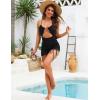 imageBlooming Jelly Womens Swim Dress One Piece Tummy Control Swimsuit Sexy Retro Cut Out Ladies High Waisted Trendy Bathing SuitBlack