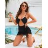 imageBlooming Jelly Womens Swim Dress One Piece Tummy Control Swimsuit Sexy Retro Cut Out Ladies High Waisted Trendy Bathing SuitBlack