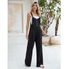 imageBlooming Jelly Womens Wide Leg Casual Jumpsuits Linen Loose Fit Overalls Flowy Sleeveless Bib OutfitsBlack