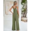 imageBlooming Jelly Womens Wide Leg Casual Jumpsuits Linen Loose Fit Overalls Flowy Sleeveless Bib OutfitsOlive