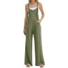 imageBlooming Jelly Womens Wide Leg Casual Jumpsuits Linen Loose Fit Overalls Flowy Sleeveless Bib OutfitsOlive