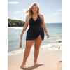 imageBlooming Jelly Women Plus Size Swimsuit One Piece Swim Dress Tummy Control Bathing Suits Criss Cross Modest SwimwearBlack