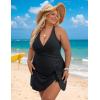 imageBlooming Jelly Womens Plus Size Bathing Suit One Piece Swimsuit Tummy Control Swim Dress Modest Full Coverage Swim Suits 2025Black