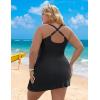 imageBlooming Jelly Womens Plus Size Bathing Suit One Piece Swimsuit Tummy Control Swim Dress Modest Full Coverage Swim Suits 2025Black