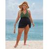 imageBlooming Jelly Womens Plus Size Bathing Suit One Piece Swimsuit Tummy Control Swim Dress Modest Full Coverage Swim Suits 2025Black Green