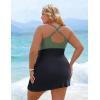 imageBlooming Jelly Womens Plus Size Bathing Suit One Piece Swimsuit Tummy Control Swim Dress Modest Full Coverage Swim Suits 2025Black Green