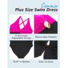imageBlooming Jelly Womens Plus Size Bathing Suit One Piece Swimsuit Tummy Control Swim Dress Modest Full Coverage Swim Suits 2025Black Pink