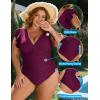 imageBlooming Jelly Womens Plus Size Swimsuit One Piece Tummy Control Bathing Suit Modest Full Coverage Ruffle Swim SuitsFuchsia