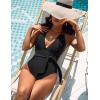 imageBlooming Jelly Womens Sexy One Piece Bathing Suit Slimming High Cut Swimsuits Retro Halter V Neck MonokiniBlack