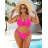 imageBlooming Jelly Womens Bikini Sets Two Piece Cheeky Swimsuits Curvy Cutout String Bathing SuitsHot Pink