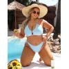 imageBlooming Jelly Womens Bikini Sets Two Piece Cheeky Swimsuits Curvy Cutout String Bathing SuitsLight Blue