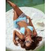 imageBlooming Jelly Womens 3 Piece Swimsuits Triangle Halter Thong Bikini Set Butterfly Bathing Suits SarongsLight Sky Blue