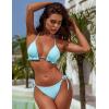 imageBlooming Jelly Womens 3 Piece Swimsuits Triangle Halter Thong Bikini Set Butterfly Bathing Suits SarongsLight Sky Blue