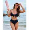 imageBlooming Jelly Womens High Waisted Bikini Set Tie Knot High Rise Two Piece Swimsuits Bathing SuitsBlack B9