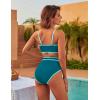 imageBlooming Jelly Womens High Waisted Bikini Set Tie Knot High Rise Two Piece Swimsuits Bathing SuitsBlue Green42
