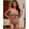 imageBlooming Jelly Womens High Waisted Bikini Set Tie Knot High Rise Two Piece Swimsuits Bathing SuitsLeopard126