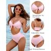 imageBlooming Jelly Womens High Waisted Bikini Set Tie Knot High Rise Two Piece Swimsuits Bathing SuitsLight Pink