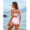 imageBlooming Jelly Womens High Waisted Bikini Set Tie Knot High Rise Two Piece Swimsuits Bathing SuitsLight Pink