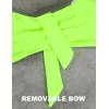 imageBlooming Jelly Womens High Waisted Bikini Set Tie Knot High Rise Two Piece Swimsuits Bathing SuitsNeon Green