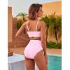 imageBlooming Jelly Womens High Waisted Bikini Set Tie Knot High Rise Two Piece Swimsuits Bathing SuitsNew Light Pink68