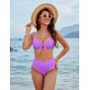 imageBlooming Jelly Womens High Waisted Bikini Set Tie Knot High Rise Two Piece Swimsuits Bathing SuitsPurple