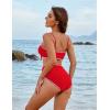 imageBlooming Jelly Womens High Waisted Bikini Set Tie Knot High Rise Two Piece Swimsuits Bathing SuitsRed126