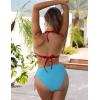 imageBlooming Jelly Womens Bikini Sets Cheeky Two Piece Swimsuits Triangle Top High Cut Bathing Suit Sexy SwimwearBlue