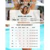imageBlooming Jelly Womens High Waisted Bikini Sets Color Block Two Piece Swimsuit V Neck Crisscross Back Bathing SuitBlue Green