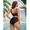 imageBlooming Jelly Womens High Waisted Bikini Sets Push Up Swimsuits Chest Drawstring Two Piece Bathing SuitsBlack