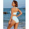 imageBlooming Jelly Womens High Waisted Bikini Sets Tummy Control Bathing Suit Two Piece Retro Halter Swim Suits 2025Blue