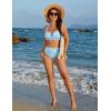 imageBlooming Jelly Womens High Waisted Bikini Sets Tummy Control Bathing Suit Two Piece Retro Halter Swim Suits 2025Blue