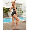 imageBlooming Jelly Women Tummy Control Swimsuits One Piece Slimming Modest Bathing Suit Color Block Drawstring Swim SuitsBlack