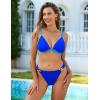 imageBlooming Jelly Womens Cheeky Bikini Sets Two Piece Swimsuit Sexy Bathing Suit Triangle String High Cut Thong SwimwearRoyal Blue and Blue