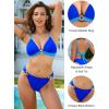 imageBlooming Jelly Womens Cheeky Bikini Sets Two Piece Swimsuit Sexy Bathing Suit Triangle String High Cut Thong SwimwearRoyal Blue and Blue