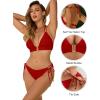 imageBlooming Jelly Womens Halter Triangle Bikini Sets Two Piece Cheeky Swimsuit String Sexy Bathing Suit Swim Suits 2025Red