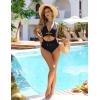 imageBlooming Jelly Womens Sexy One Piece Swimsuit Cut Out Slimming Bathing Suit V Neck Crisscross Back SwimwearBlack