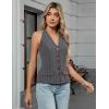 imageBlooming Jelly Womens Vest Tops V Neck Button Down Sleeveless Trendy Summer Tank Tops Dressy Ladies Business Casual OutfitsDark Grey