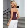 imageBlooming Jelly Womens Vest Tops V Neck Button Down Sleeveless Trendy Summer Tank Tops Dressy Ladies Business Casual OutfitsDark Red