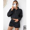 imageBlooming Jelly Womens 2 Piece Sweatsuits Vacation Brunch Loungewear Set Outfits Active Workout Matching SetsBlack