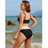 imageBlooming Jelly Womens High Waisted Bikini Sets Tummy Control Swimsuits Color Block Two Piece Bathing Suit Retro SwimwearColor Blockblack