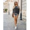 imageBlooming Jelly Womens Leopard Print Tops Oversized Crewneck Sweatshirt Long Dolman Sleeve Cheetah ShirtsDark Grey